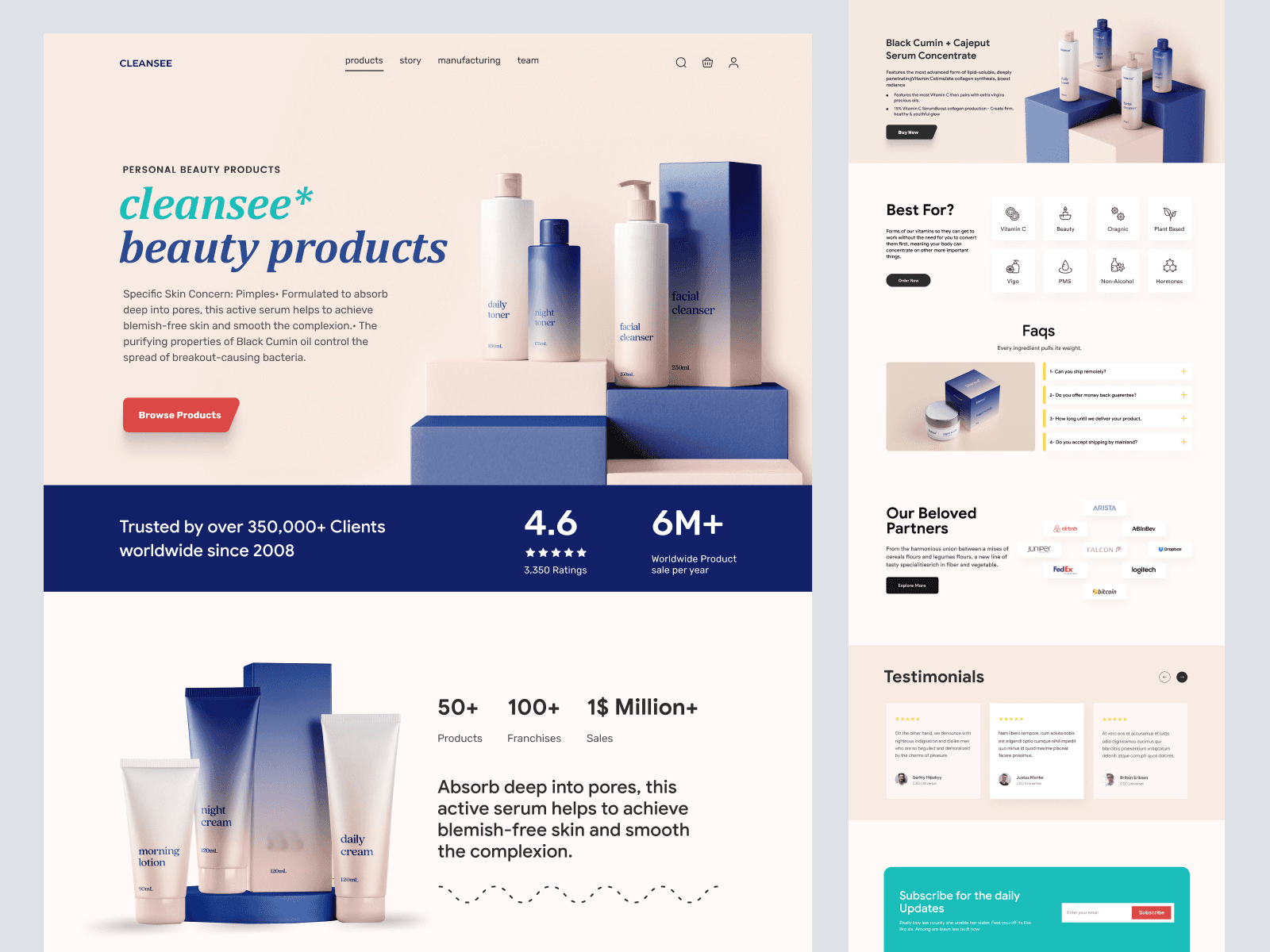Emma: a skincare brand built and launched storefront
